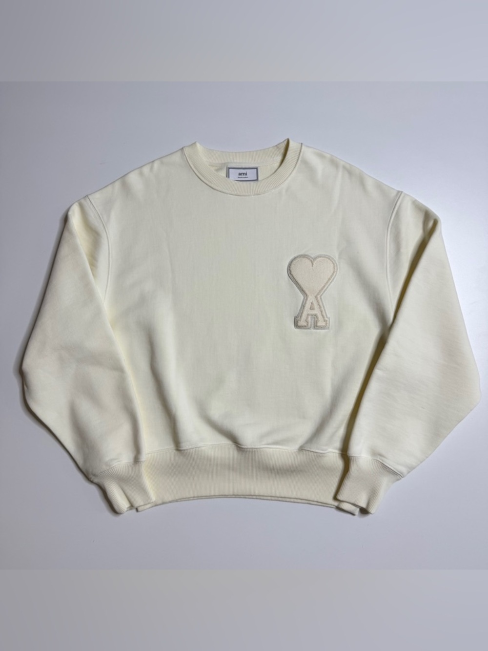 Ami de Coeur Longsleeve Crewneck Sweatshirt Womens Small Cream Oversized